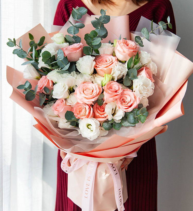 公主假日-戴安娜玫瑰11只+白色洋桔梗+10支尤加利2.jpg